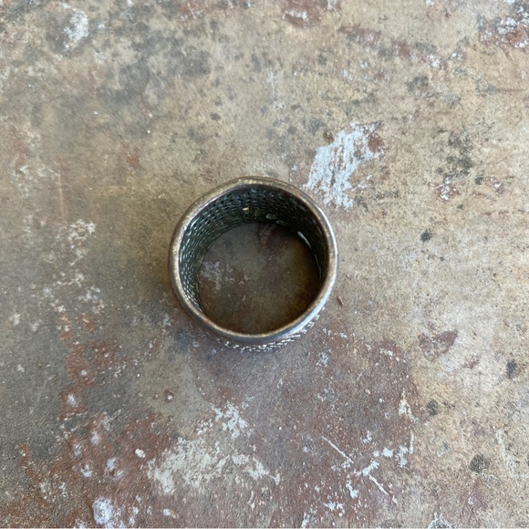 Free people ring patina copper wide band boho vintage jewelry metal cut out gold - Picture 9 of 9